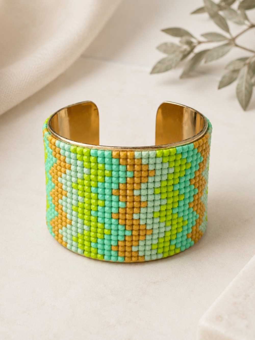 Handmade Canadian Beaded Cuff Bracelet
